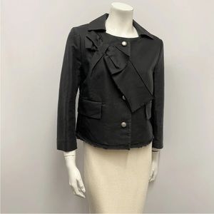 Hache Jacket Black Artsy Bow‎ Made in Italy Awesome Style Size 42
